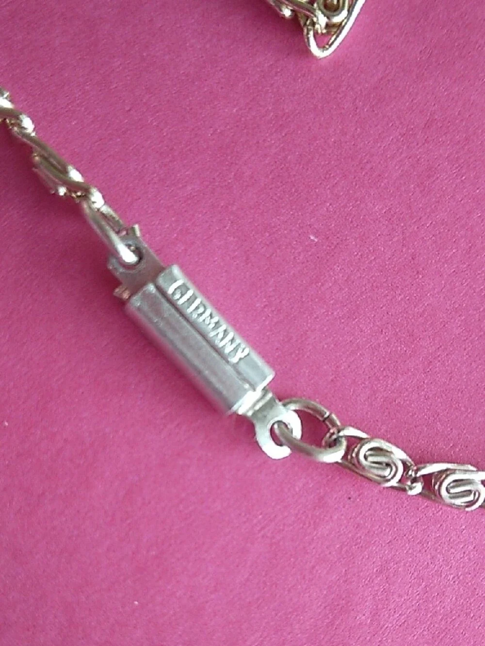 Vintage Germany Snail Link Chain Necklace 16
